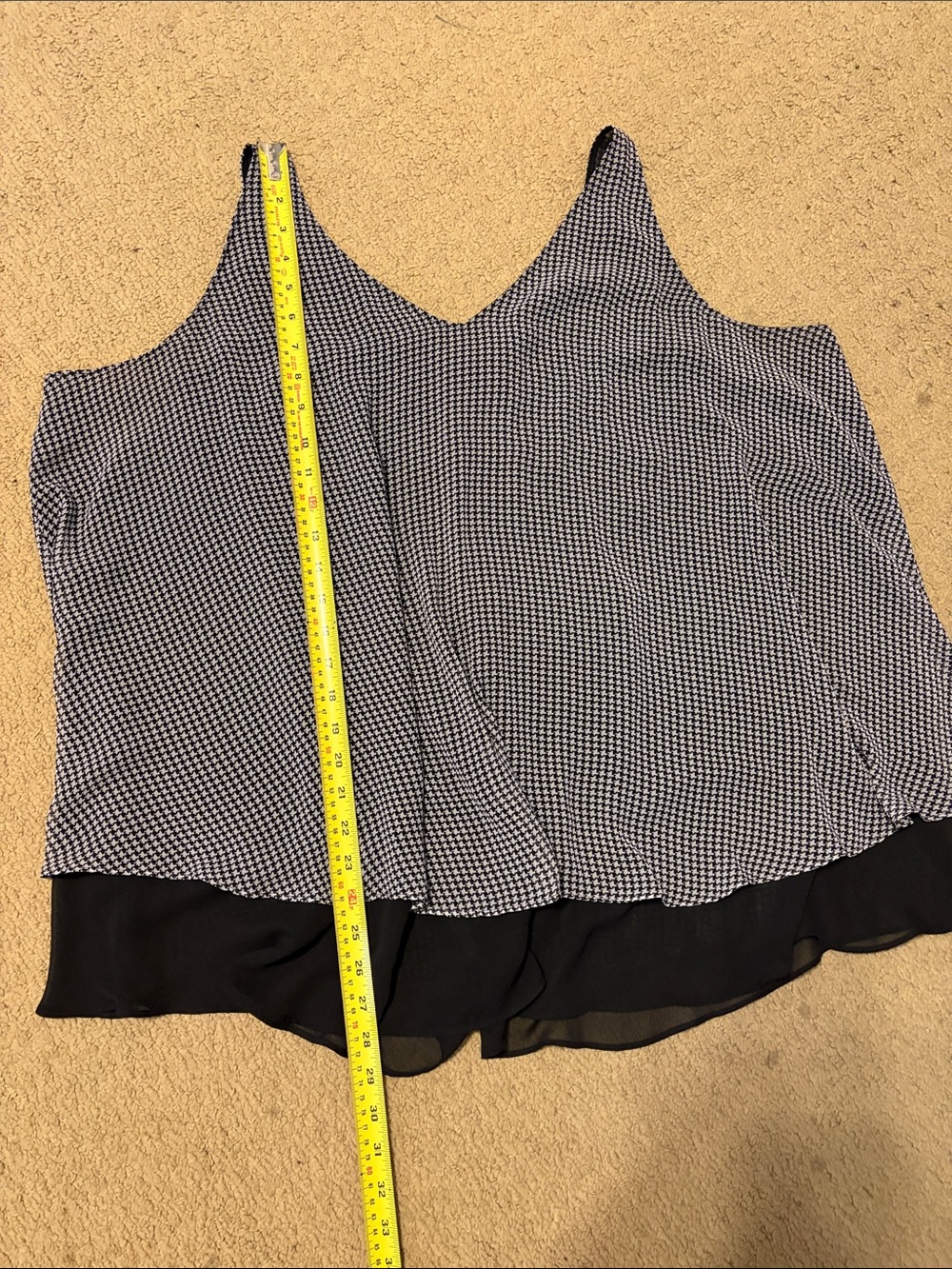 Lane Bryant Black and White V-Neck Layered Tank Top - Picture 9 of 11